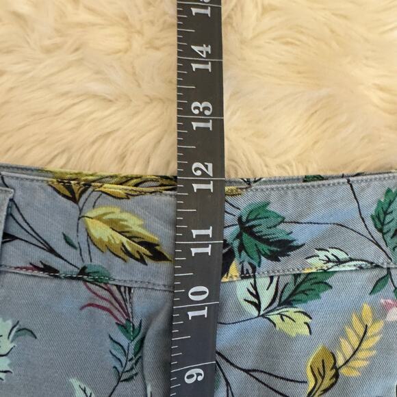 Anthropologie Victoria Blue Floral High Rise Cargo Pants 0 - Picture 13 of 15
